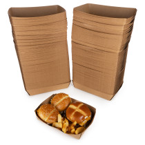 10.25" x 7.5" x 2" Kraft Paper Lunch Trays, Brown